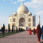 View of taj mahal from agra cantt