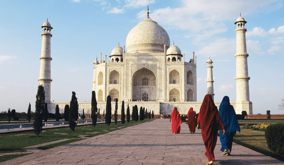 View of taj mahal from agra cantt