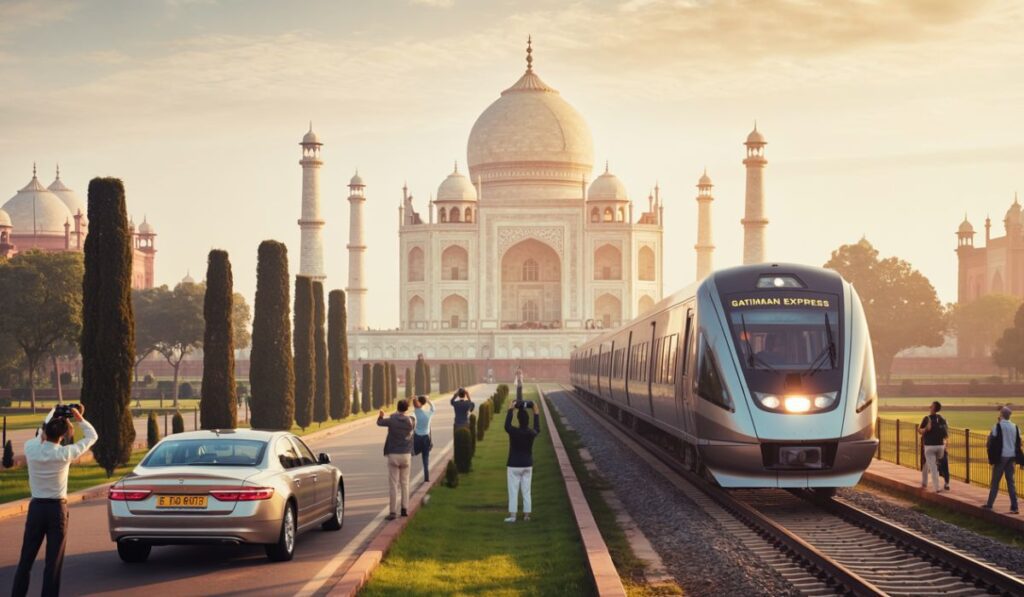 day trip to the taj mahal by car vs train