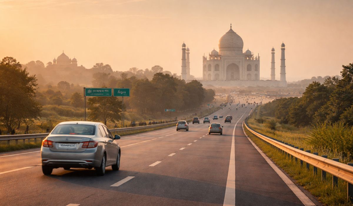 Same day Taj Mahal tour by car from Delhi via Yamuna Expressway