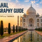 Taj Mahal photography guide sunrise reflection shot with golden light and no crowd