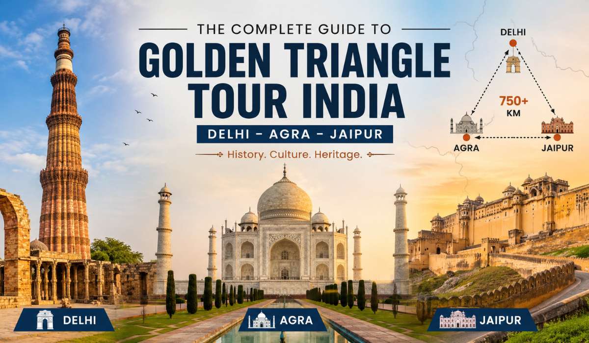Golden Triangle Tour India covering Delhi Agra and Jaipur with Taj Mahal Qutub Minar and Amber Fort